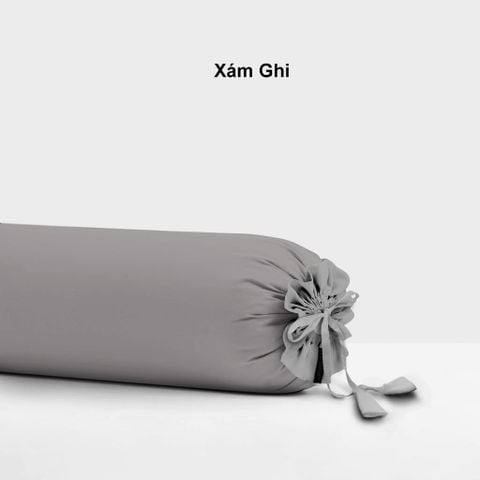  Vỏ gối ôm | Cotton Satin | 37 x 100 cm | Xám Ghi 