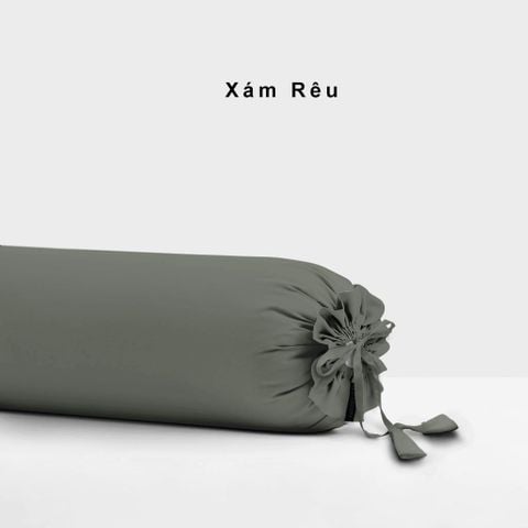  Vỏ gối ôm | Cotton Satin | 37 x 100 cm | Xám Rêu 
