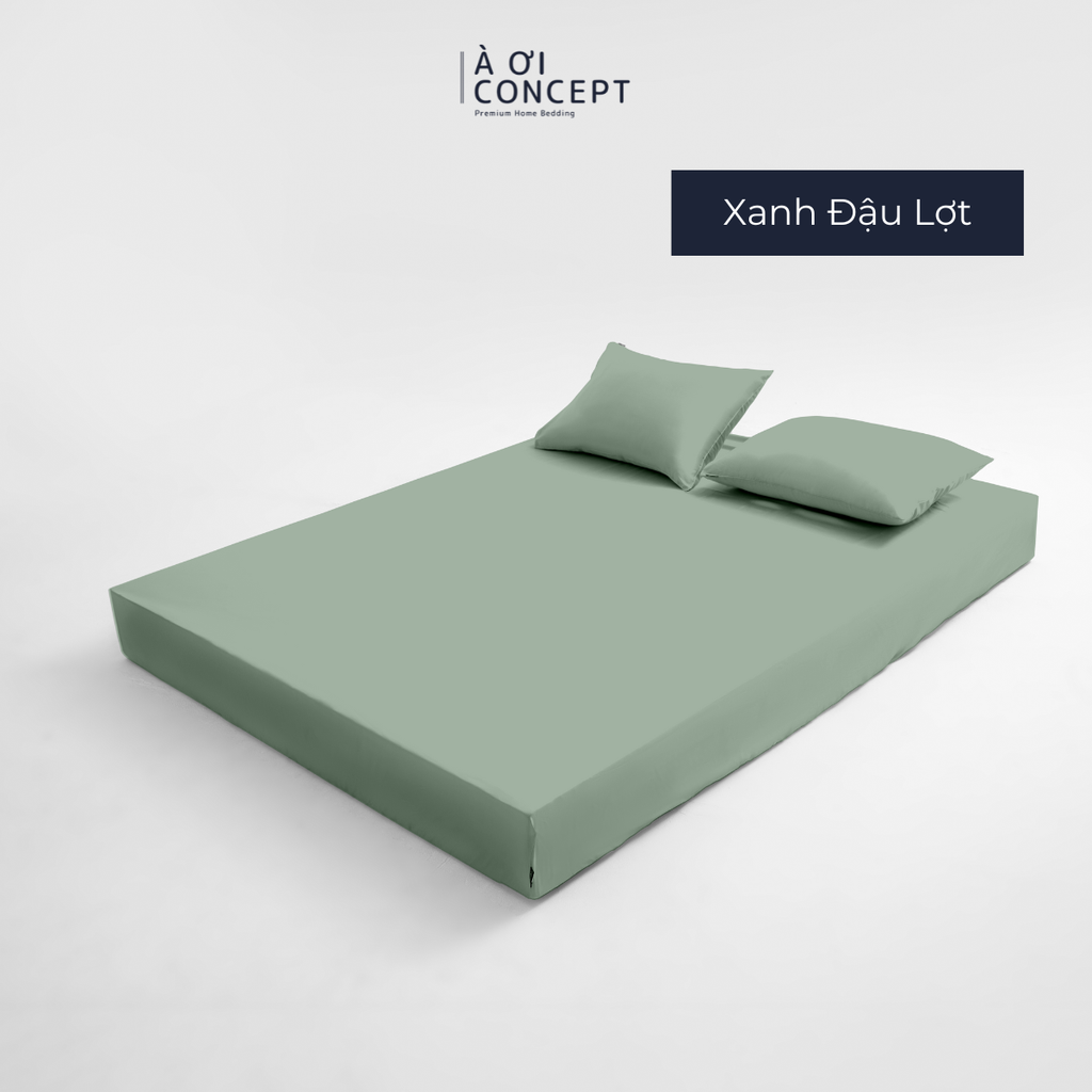 
                    
                    Bộ ga giường & 2 vỏ gối Tencel 60s [ Xanh Đậu Lợt ] À ƠI CONCEPT
                    
                    