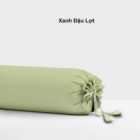  Vỏ gối ôm | Cotton Satin | 37 x 100 cm | Xanh Đậu Lợt 