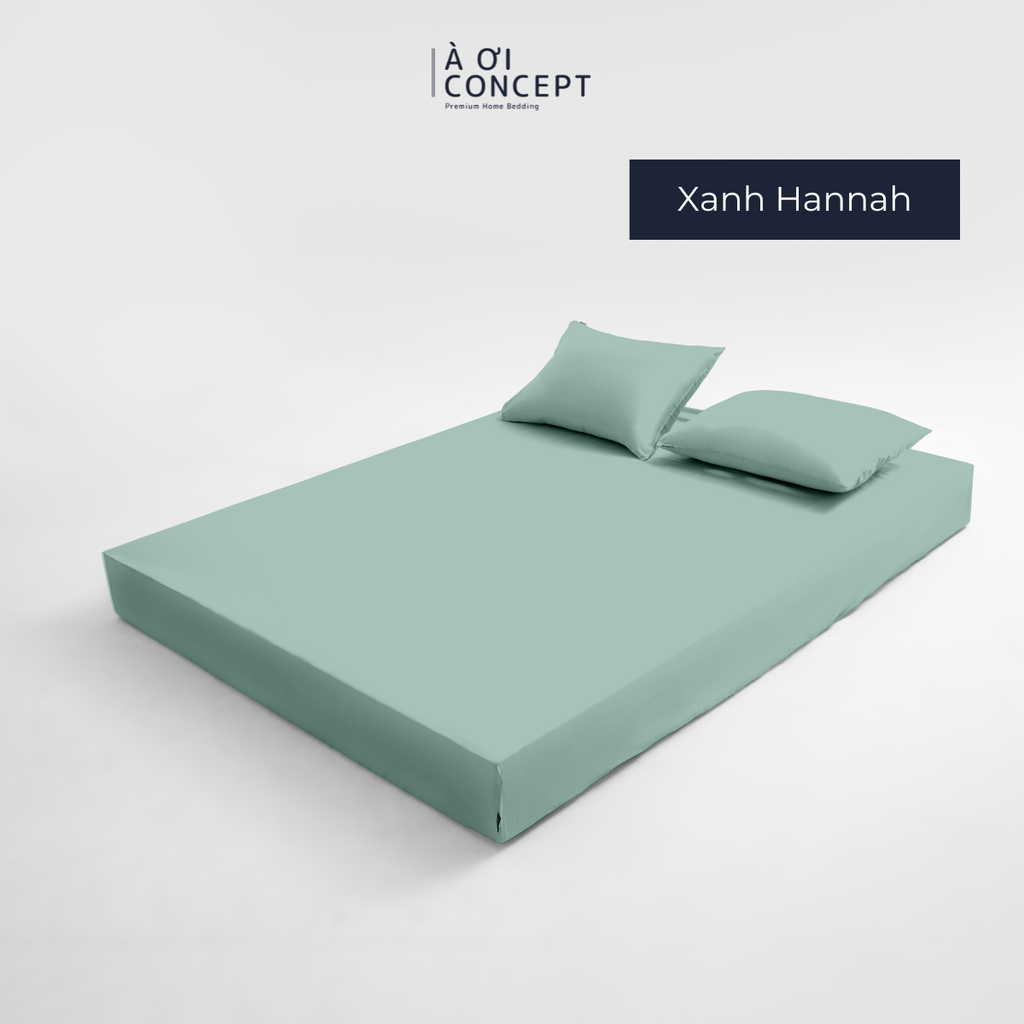 Bộ ga giường & 2 vỏ gối Tencel 60s [ Xanh Hannah ] À ƠI CONCEPT