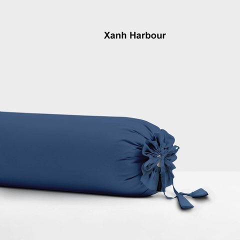  Vỏ gối ôm | Cotton Satin | 37 x 100 cm | Xanh Harbour 