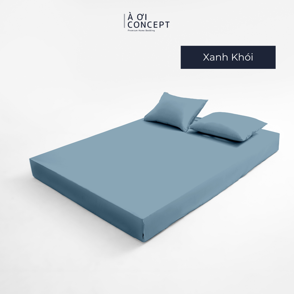 Bộ ga giường & 2 vỏ gối Tencel 60s [ Xanh Khói ] À ƠI CONCEPT
