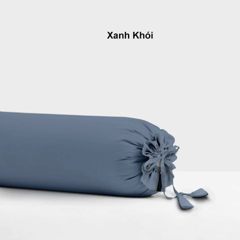  Vỏ gối ôm | Cotton Satin | 37 x 100 cm | Xanh Khói 