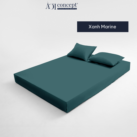  Bộ ga giường & 2 vỏ gối Tencel 60s [ Xanh Marine] À ƠI CONCEPT CBTC0002 