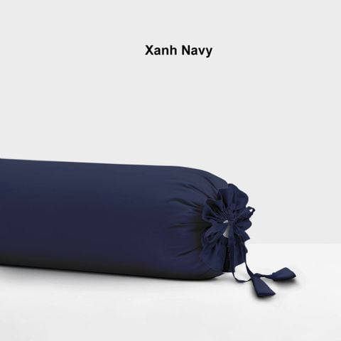  Vỏ gối ôm | Cotton Satin | 37 x 100 cm | Xanh Navy 