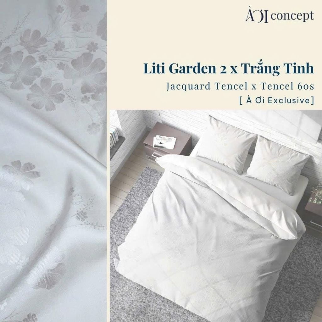 Bộ chăn ga gối | Tencel dệt kim | 5 món | 160x200cm, 180x200cm, 200x220cm | Jacquard Tencel x Tencel 60s
