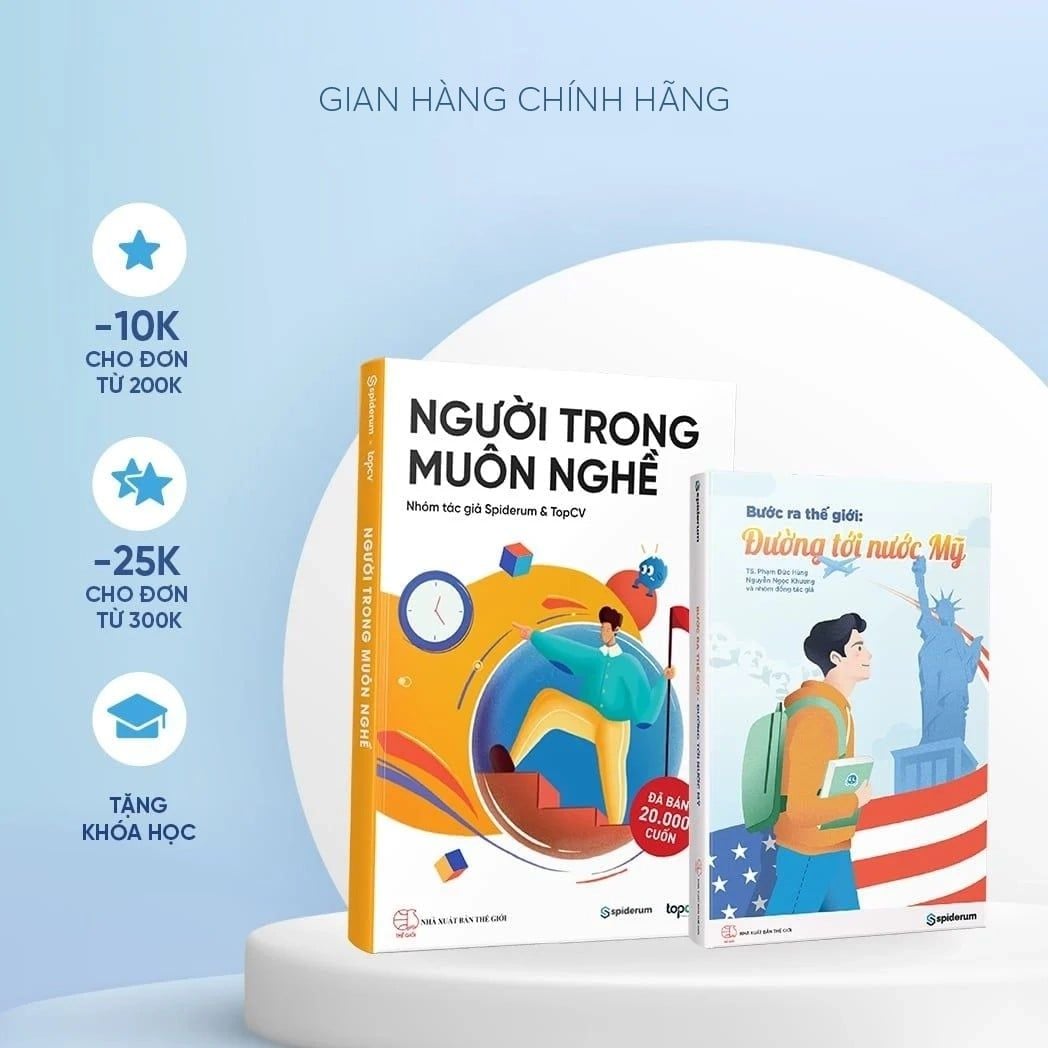  Sách Combo Người Trong Muôn Nghề: Định Hướng Nghề Nghiệp Toàn Diện và Bước Ra Thế Giới: Đường Tới Nước Mỹ 