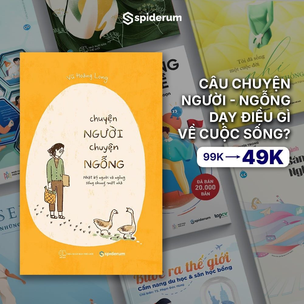  [Xả kho] Sách Tản Văn Chuyện Người Chuyện Ngỗng - tác giả Vũ Hoàng Long 