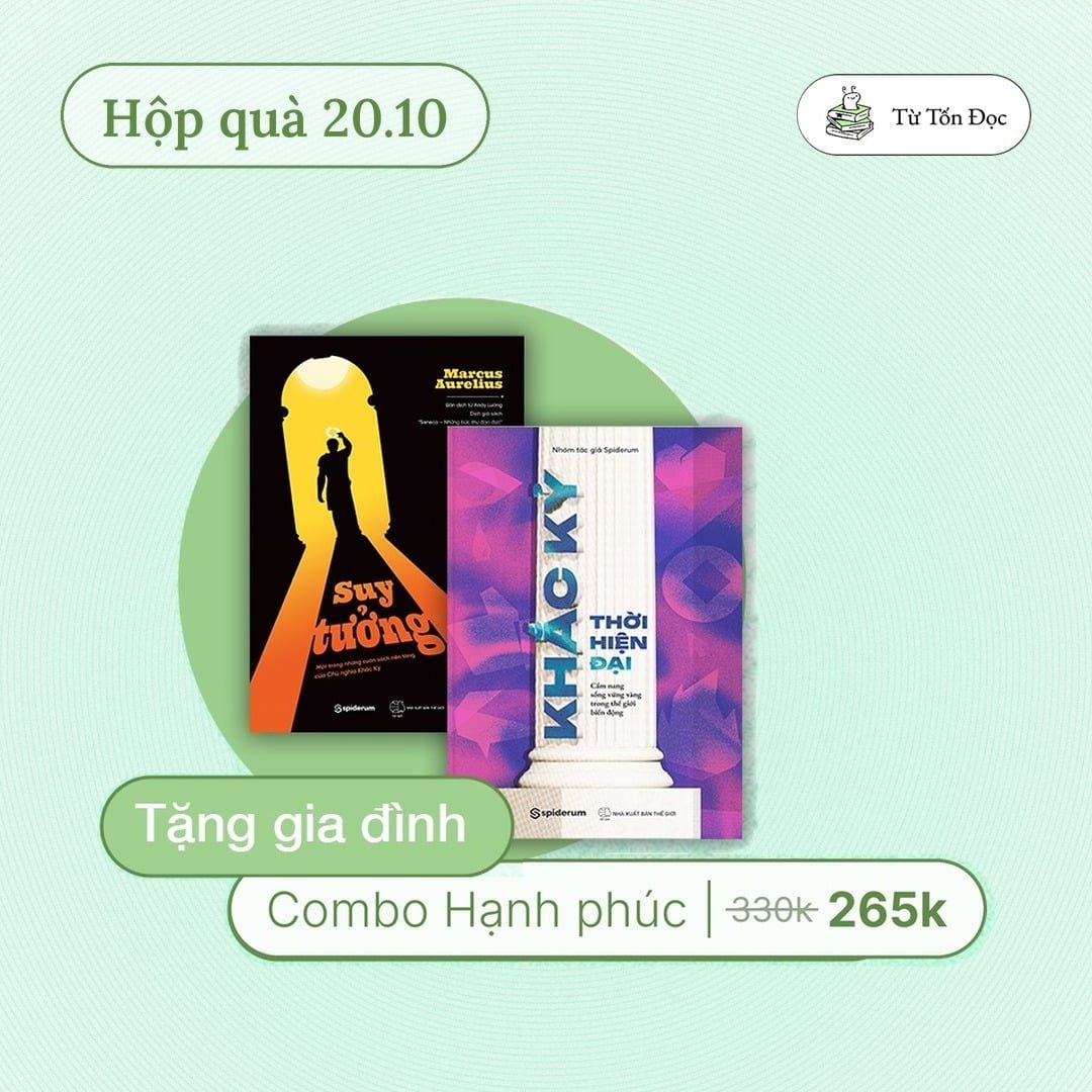  Combo Sách Suy Tưởng (Bản dịch từ Andy Lương) - tác giả Marcus Aurelius + Sách Khắc Kỷ Thời Hiện Đại 