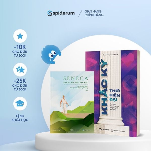  Combo Sách Seneca: Những Bức Thư Đạo Đức Tập 2 + Sách Khắc Kỷ Thời Hiện Đại - Cẩm Nang Sống Vững Vàng Trong Thế Giới Biến Động 