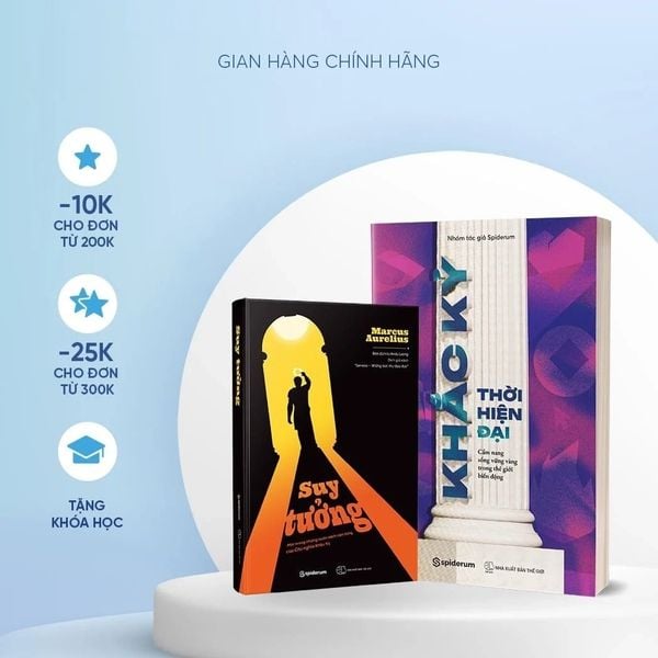  Combo Sách Suy Tưởng (Bản dịch từ Andy Lương) - tác giả Marcus Aurelius + Sách Khắc Kỷ Thời Hiện Đại - Cẩm Nang Sống Vững Vàng Trong Thế Giới Biến Động 