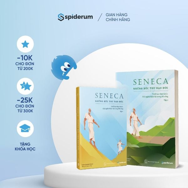  Combo Sách Seneca: Những Bức Thư Đạo Đức - Chủ Nghĩa Khắc Kỷ Trong Đời Sống Tập 1+2 (Tái bản 404k) - Tâm thế vững vàng trước khủng hoảng kinh tế 