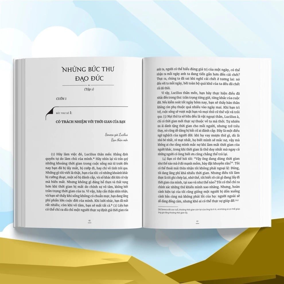  Sách Seneca: Những Bức Thư Đạo Đức - Chủ Nghĩa Khắc Kỷ Trong Đời Sống - Tập 1 - Tâm thế vững vàng trước khủng hoảng kinh tế (Tái bản 185k) 