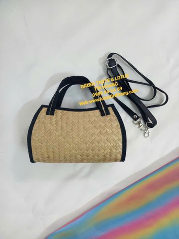 Túi Cói Mini, Túi Xách Cỏ Bàng nhỏ xinh, Thời Trang, Hot Hit-Giỏ Cỏ Bàng Dự Tiệc, Dạo Phổ, Đi Biển-TXBDMNQSLTK-02