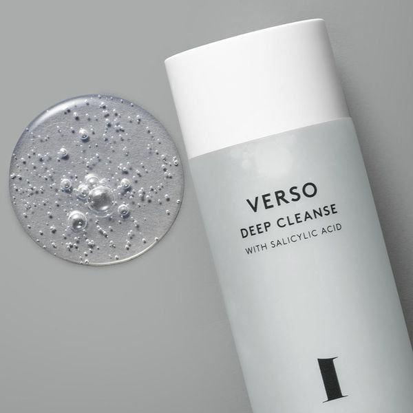 Verso Deep Cleanse – Gel Rửa Mặt BHA Làm Sạch Sâu, Giảm Mụn, Cân Bằng Dầu Nhờn Cho Da Dầu Mụn 150ml