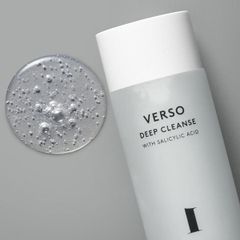 Verso Deep Cleanse – Gel Rửa Mặt BHA Làm Sạch Sâu, Giảm Mụn, Cân Bằng Dầu Nhờn Cho Da Dầu Mụn 150ml