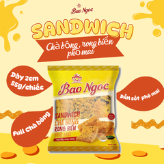 Chiếc Bánh Sandwitch Chà Bông Rong Biển Phô Mai, Bánh Bảo Ngọc đẫm ruốc & phô mai