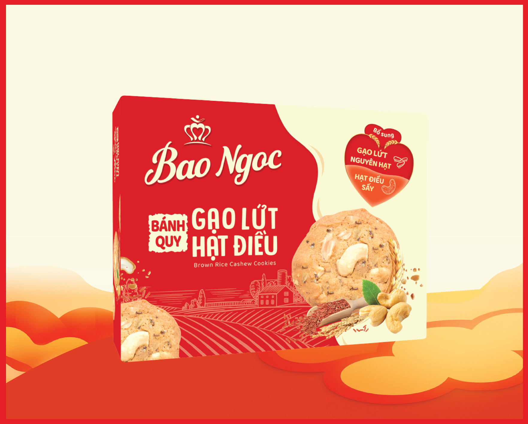 Bánh Quy Gạo Lứt Hạt Điều 216g