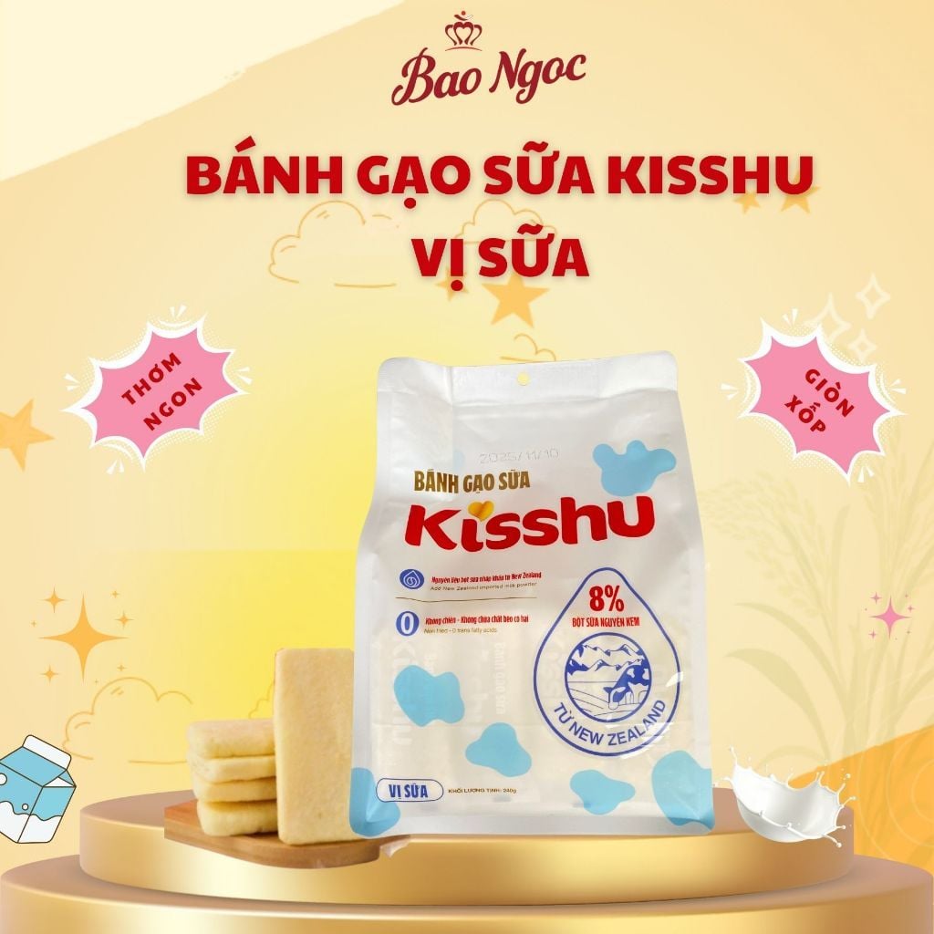 Bánh gạo sữa Kisshu Bảo Ngọc