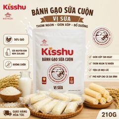 Bánh Gạo Sữa Cuộn Vị Sữa Kisshu Bảo Ngọc 210g