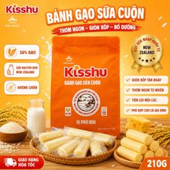 Bánh Gạo Sữa Cuộn Vị Phô Mai Kisshu Bảo Ngọc 210g