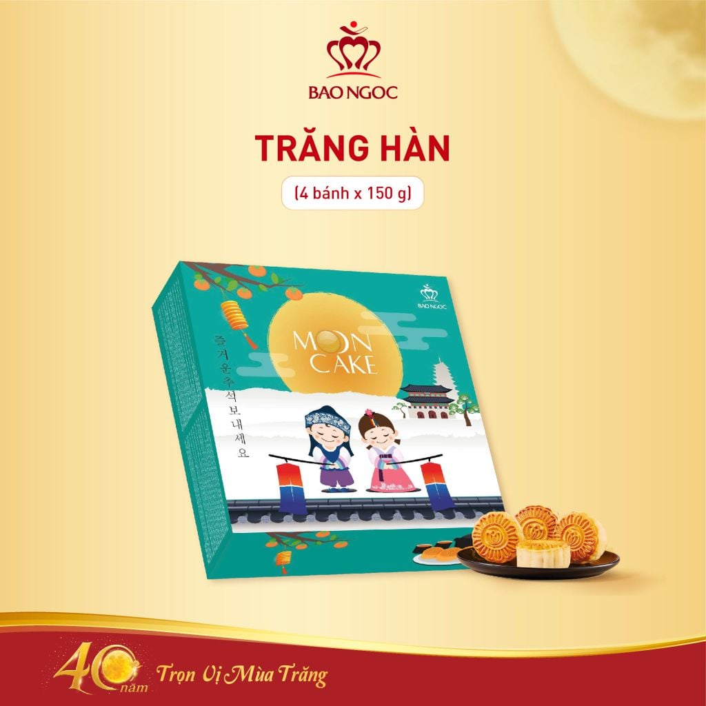 Hộp Bánh Trung Thu Trăng Hàn (4 bánh) | Bảo Ngọc