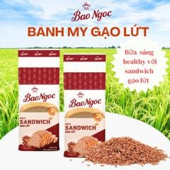 Bánh Sandwich Gạo Lứt Bảo Ngọc Healthy Dành Cho Người Giảm Cân, Eat Clean, Tập Gym (215g)