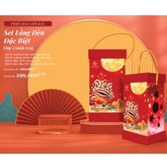 [Trợ giá] Phiên bản giới hạn Hộp 4 bánh truyền thống 150g tặng 1 lồng đèn cao cấp