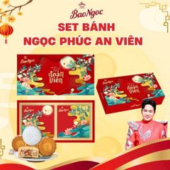 {Độc Quyền online} Hộp 2 Bánh trung thu Bảo Ngọc kèm Túi Bảo Ngọc Truyền thống 150g  