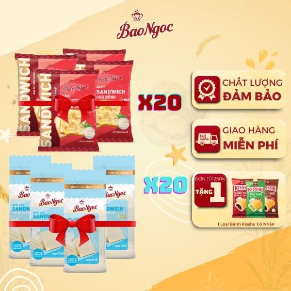 [Thùng 20 Bánh] Bánh Mì Tươi Bảo Ngọc Hot Nhất 2026 Nhiều Vị Dinh Dưỡng Cho Mọi Bữa Ăn Trong Ngày