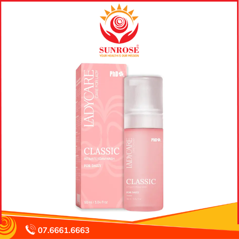  Bọt vệ sinh phụ nữ Ladycare Classic – Giữ ẩm, làm mềm da, cân bằng pH – Chai 90ml 