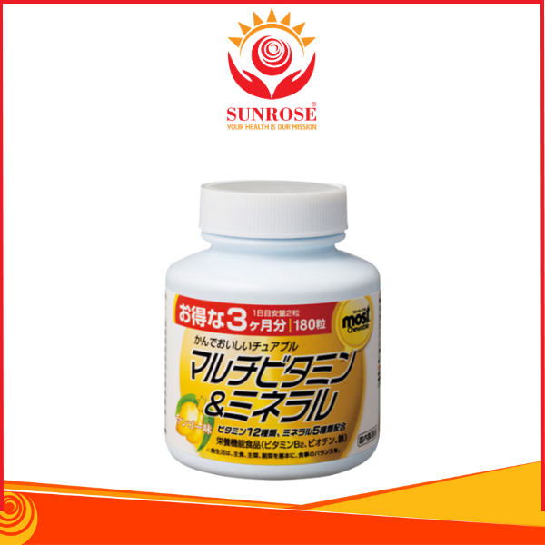  Thực phẩm bổ sung: ORIHIRO Most chewable Multivitamin & Minerals - Hộp 180 viên 