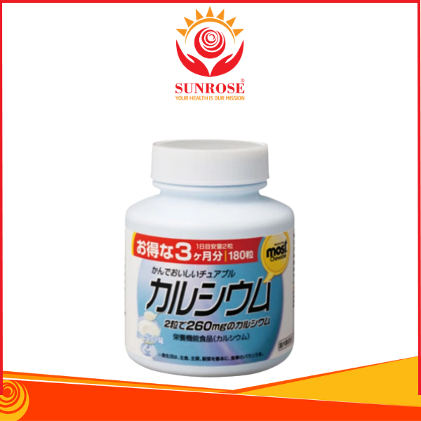  Viên nhai bổ sung Canxi vị sữa chua MOST Orihiro 180 viên 
