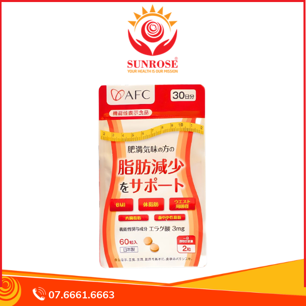  Tpbs Hỗ Trợ Giảm cân Ellagic Acid AFC, Gói 60 viên 