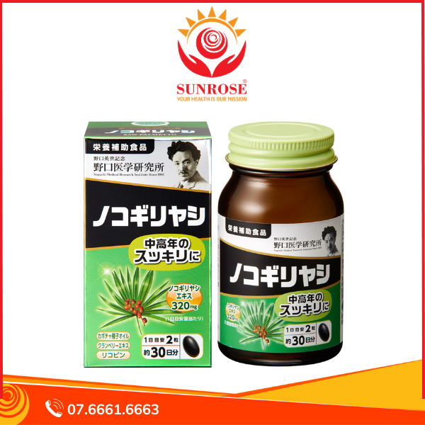  Viên uống Saw Palmetto Noguchi – Hỗ trợ tiền liệt tuyến, giảm tiểu đêm – Hộp 60 viên – Nhật Bản 