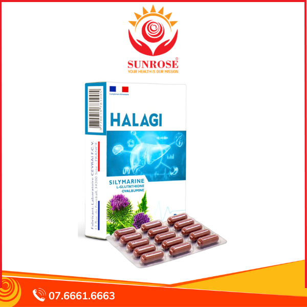  HALAGI - Viên uống Hỗ trợ tăng cường chức năng gan, Hộp 30 viên, Pháp 