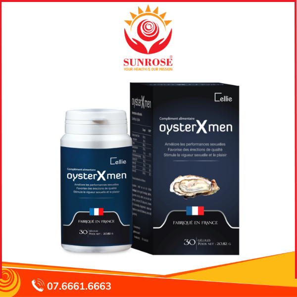  OysterXmen - Viên uống Hỗ trợ tăng cường chức năng sinh lý nam, Hộp 30 viên, Pháp 