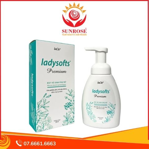  Bọt vệ sinh phụ nữ Ladysofts Premium – Dưỡng ẩm, làm sạch, cân bằng pH – Chai 250ml 