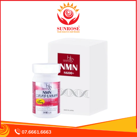  NMN Hokoen 8600+ - Viên uống hỗ trợ làm đẹp da, giúp cơ thể trẻ hóa và chống lại bệnh tật, Hàng chuẩn Nhật Bản, Hộp 30 viên 