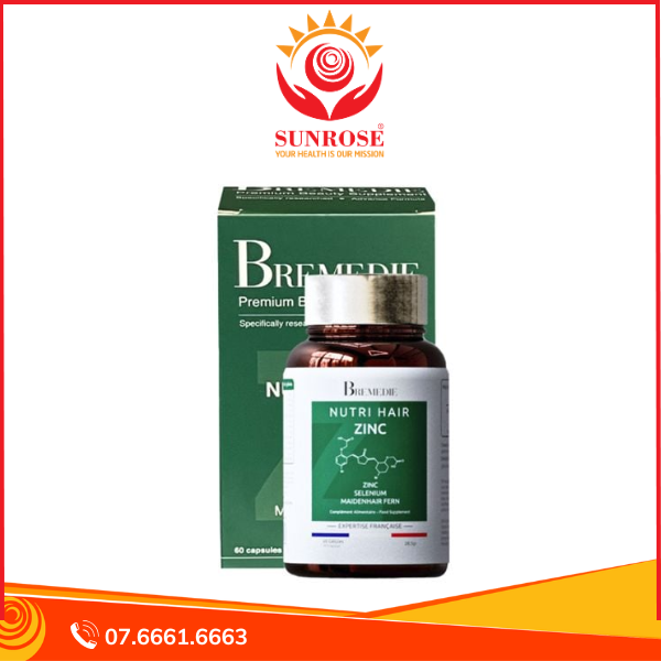  Viên uống Nutri Hair Zinc – Hỗ trợ giảm rụng tóc, nuôi dưỡng tóc chắc khỏe – Hộp 60 viên 