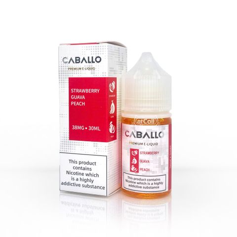 Caballo Strawberry Guava Peach (salt) (30ml) Dâu ổi đào lạnh