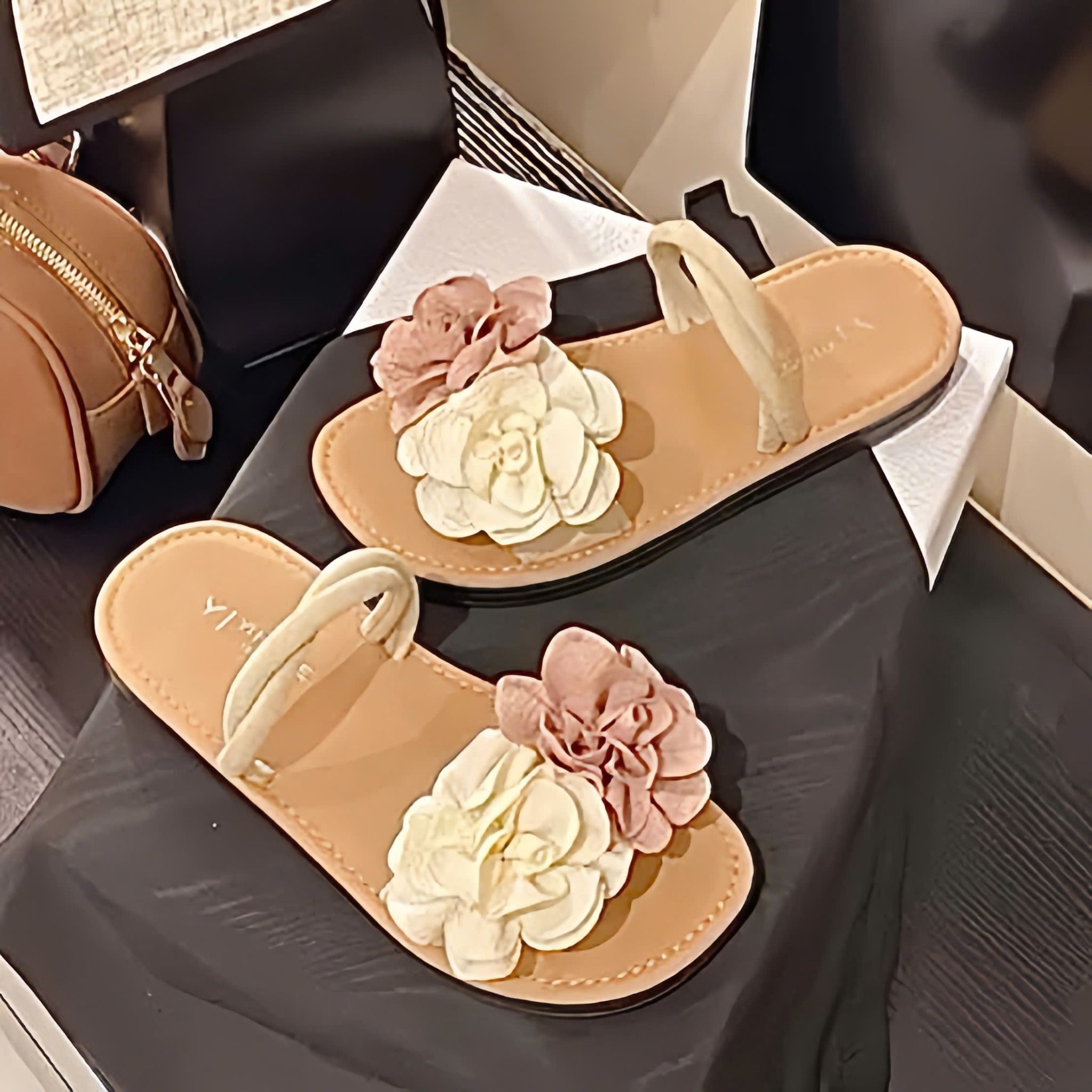  Dép Bệt Quai Ngan Phối Hoa HD11 