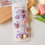  Set 6 kẹp tóc mái gắn charm hoạt hình Sanrio- SETK-377 