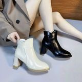  Giày Boot Nữ Da Lì Cao Cấp 7 Phân 2286 