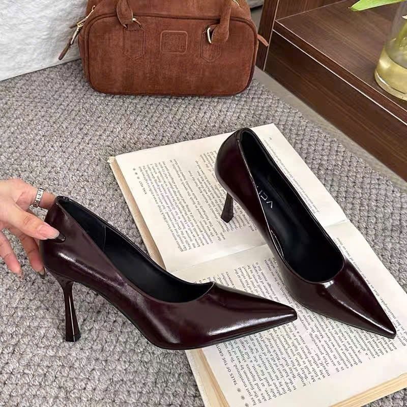  Giày Cao Gót 7.5 Phân Da Thật Cao Cấp 88177 