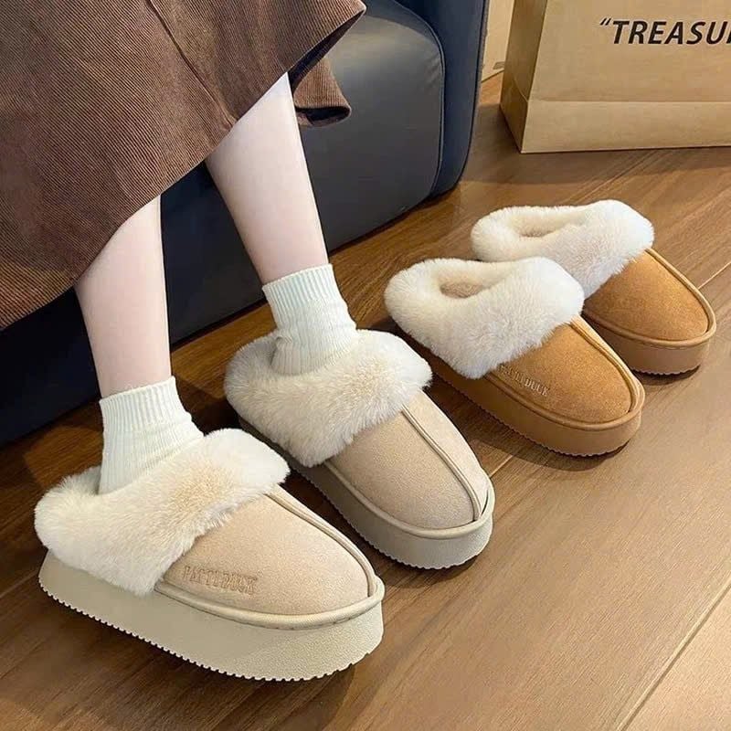  Dép Sục Da Lộn Lót Lông Cao Cấp H119 