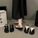  Giày Sandal Xỏ Ngón Đế Bệt Da Lì Cao Cấp X515 