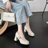  Giày Mary Jane Cao Gót 7 Phân Cao Cấp 624627 