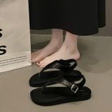  Giày Sandal Xỏ Ngón Đế Bệt Da Lì Cao Cấp X515 